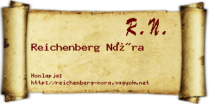 Reichenberg Nóra névjegykártya