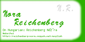 nora reichenberg business card